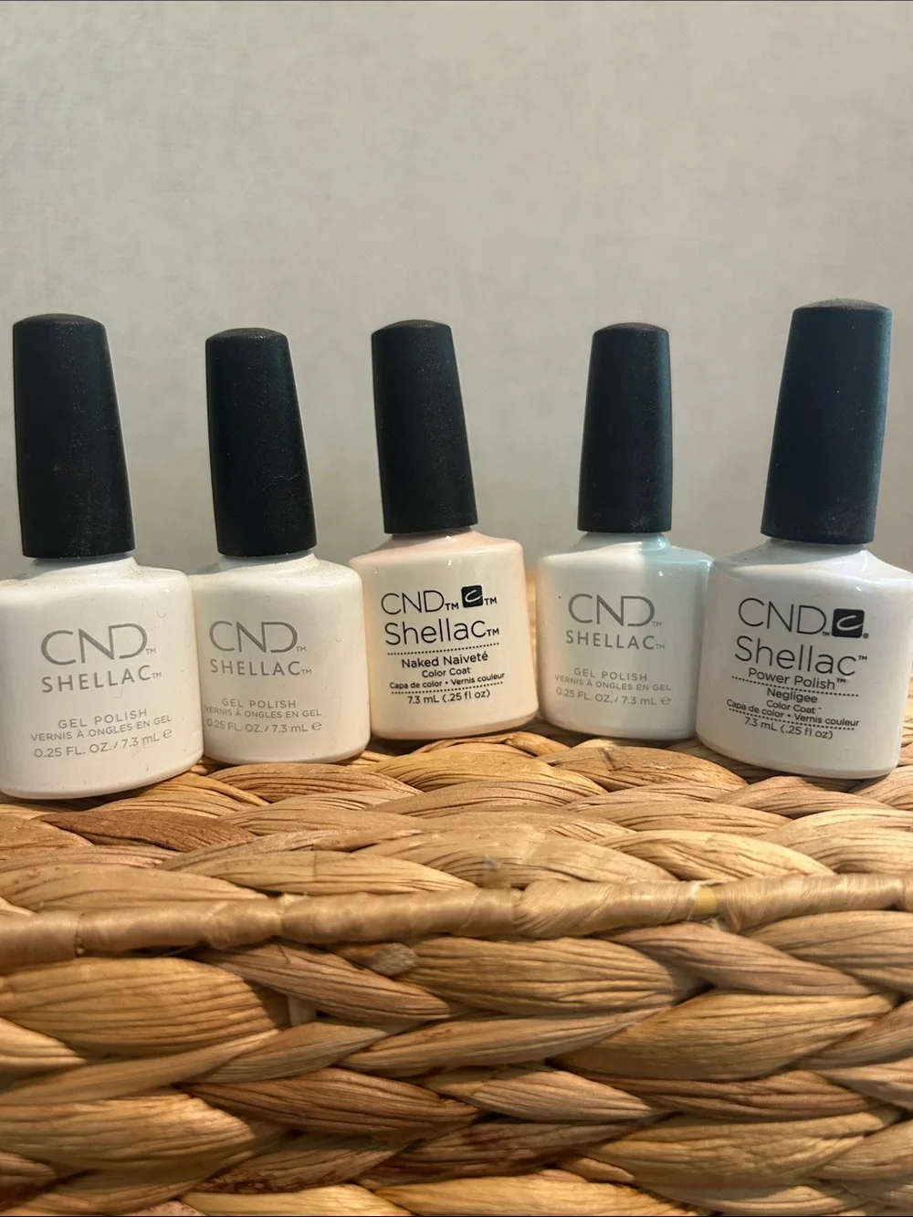CND Shellac Gel Nail Polish Set — Soft Whites, Cream